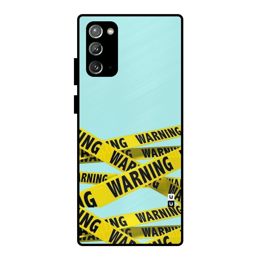 Warning Design Metal Back Case for Galaxy Note 20