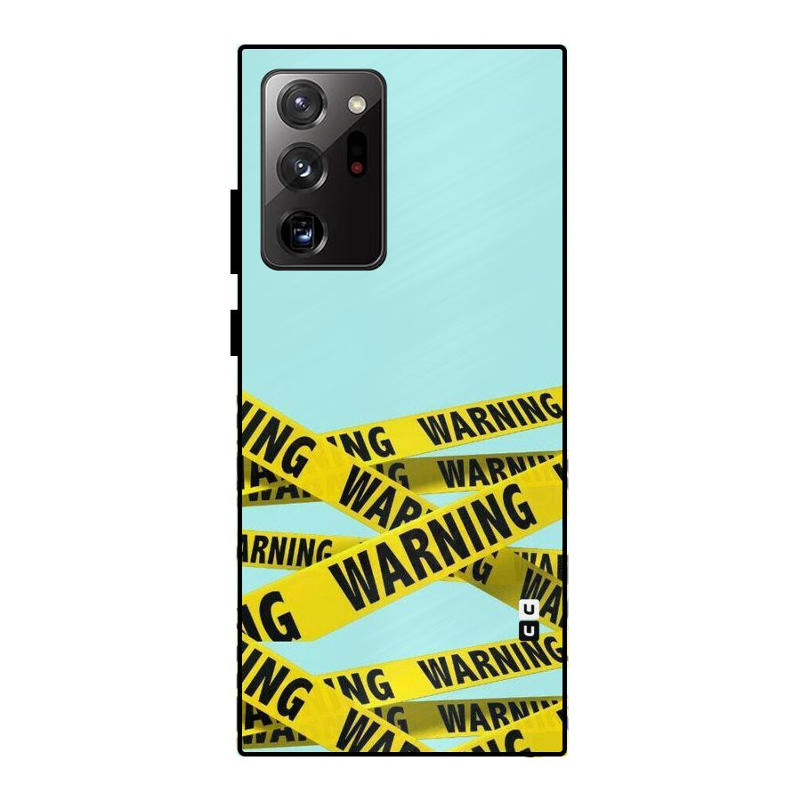 Warning Design Metal Back Case for Galaxy Note 20 Ultra