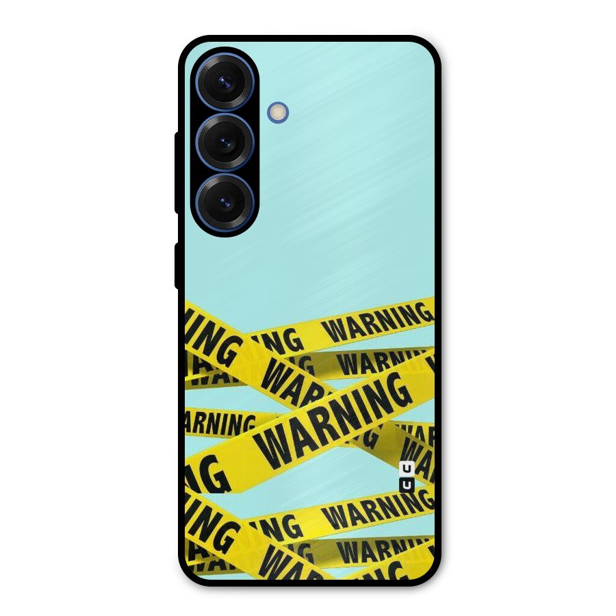 Warning Design Metal Back Case for Galaxy S25