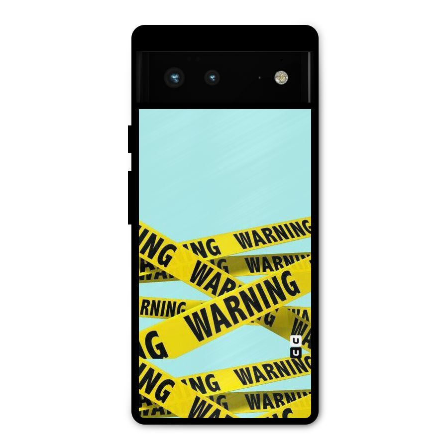Warning Design Metal Back Case for Google Pixel 6