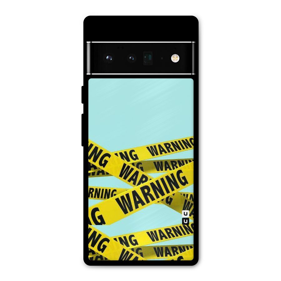Warning Design Metal Back Case for Google Pixel 6 Pro