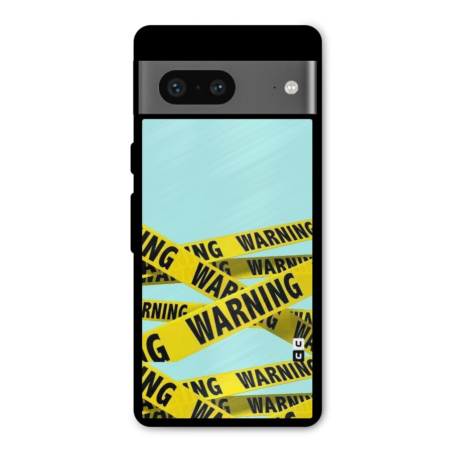 Warning Design Metal Back Case for Google Pixel 7