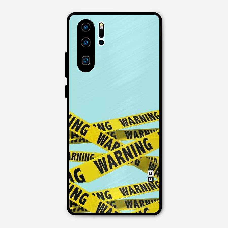 Warning Design Metal Back Case for Huawei P30 Pro