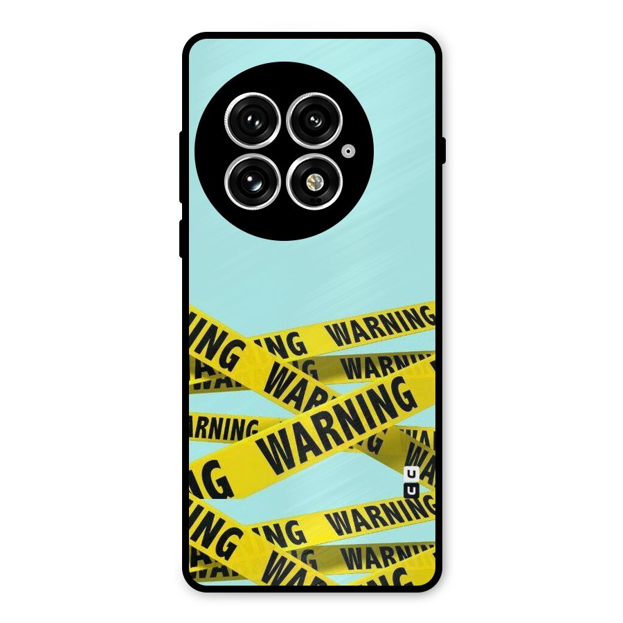 Warning Design Metal Back Case for OnePlus 13