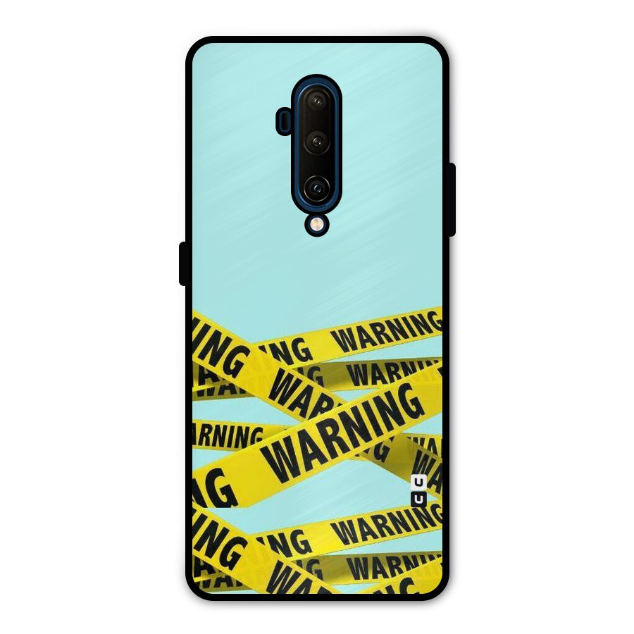 Warning Design Metal Back Case for OnePlus 7T Pro