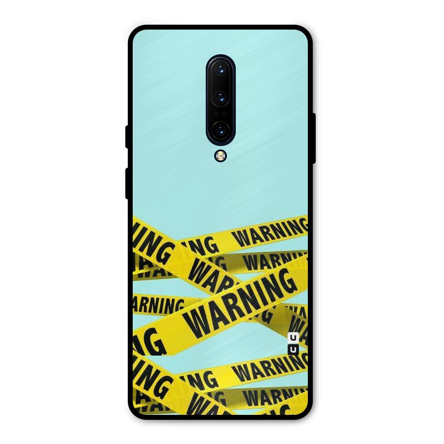 Warning Design Metal Back Case for OnePlus 7 Pro