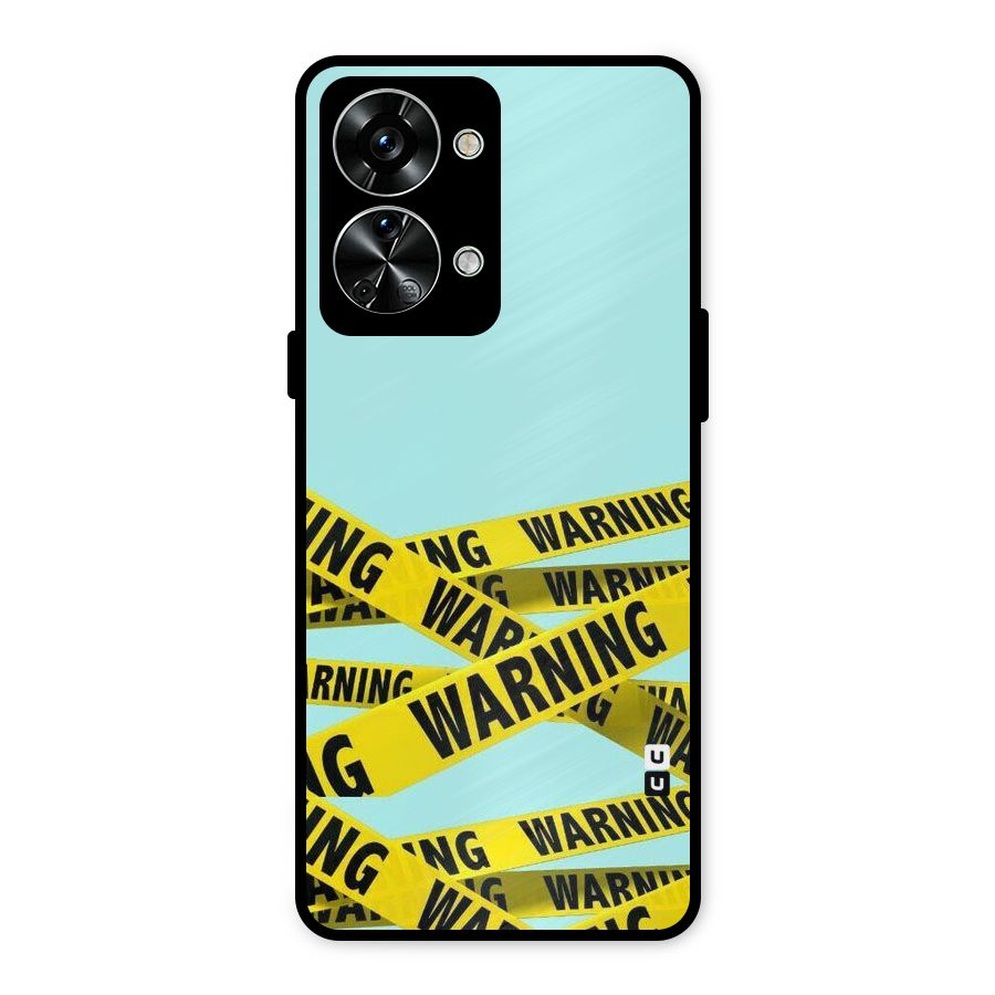 Warning Design Metal Back Case for OnePlus Nord 2T
