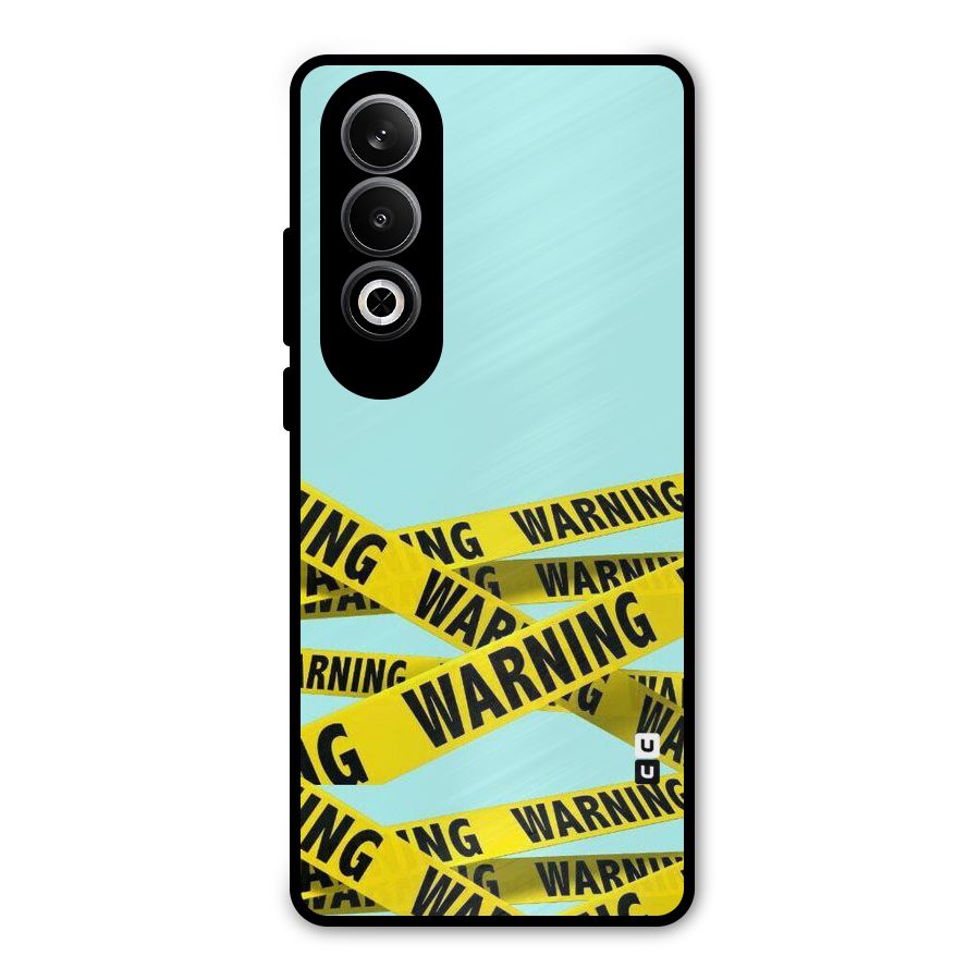 Warning Design Metal Back Case for OnePlus Nord CE4