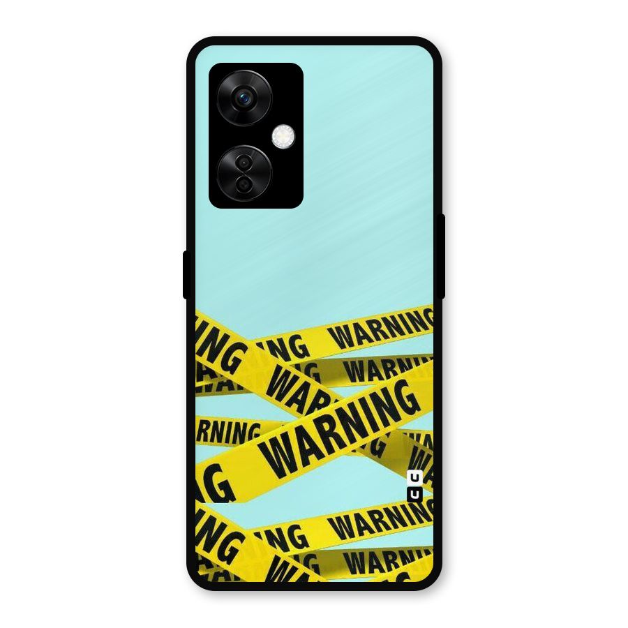 Warning Design Metal Back Case for OnePlus Nord CE 3 Lite