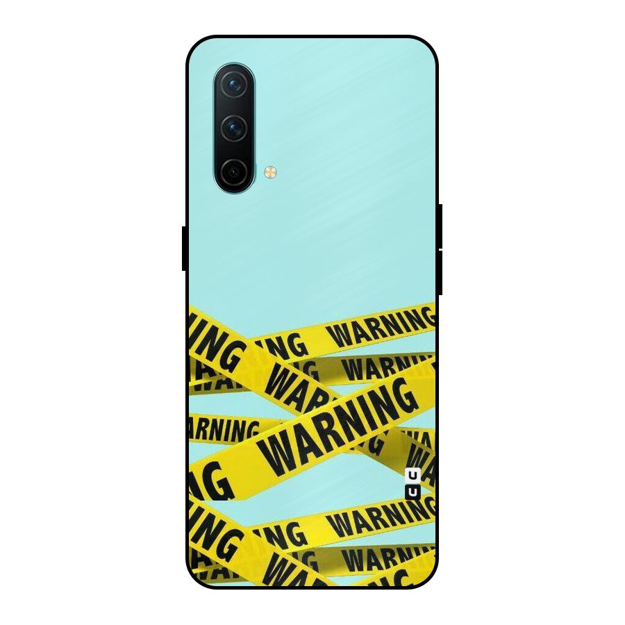 Warning Design Metal Back Case for OnePlus Nord CE 5G