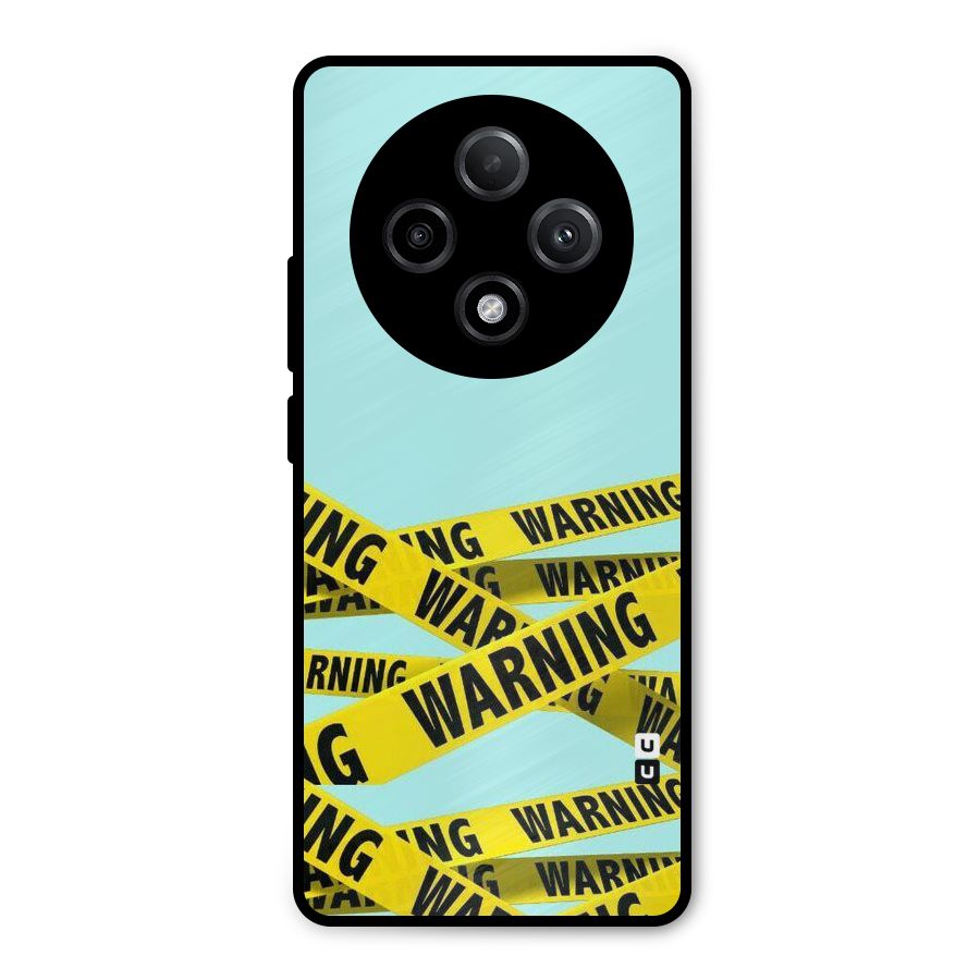 Warning Design Metal Back Case for Oppo F27 Pro Plus