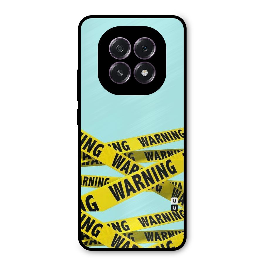 Warning Design Metal Back Case for Oppo F29