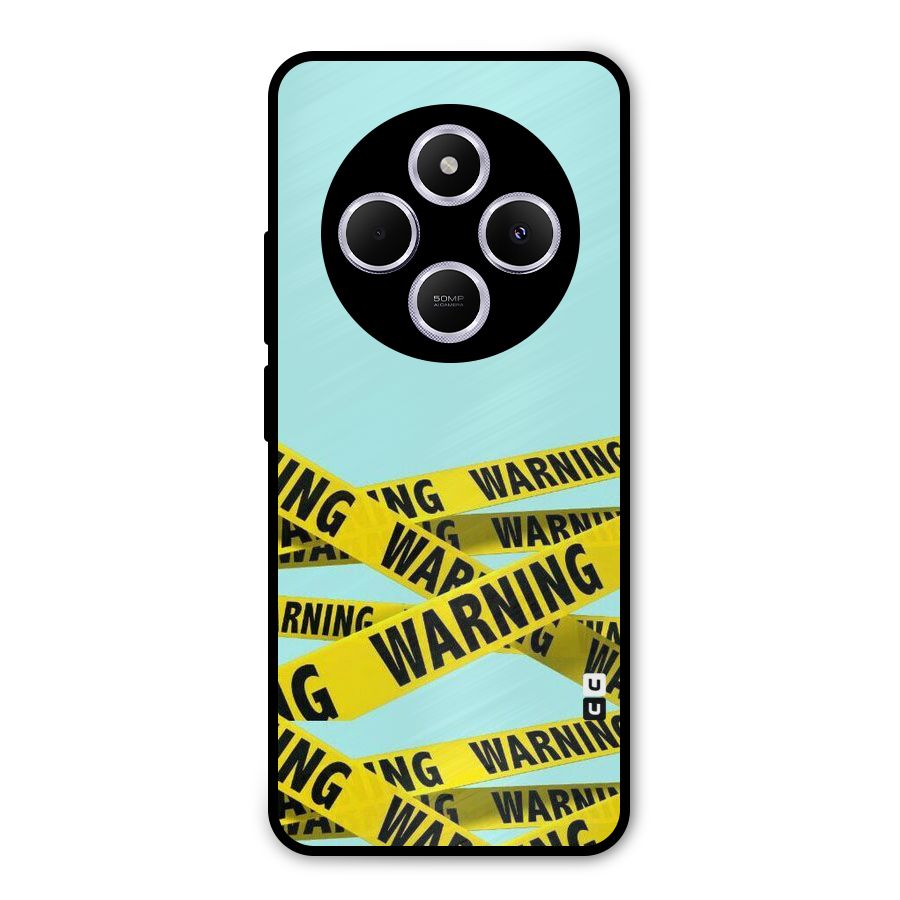 Warning Design Metal Back Case for Poco C75 5G