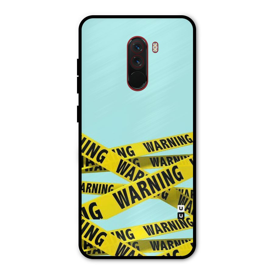Warning Design Metal Back Case for Poco F1