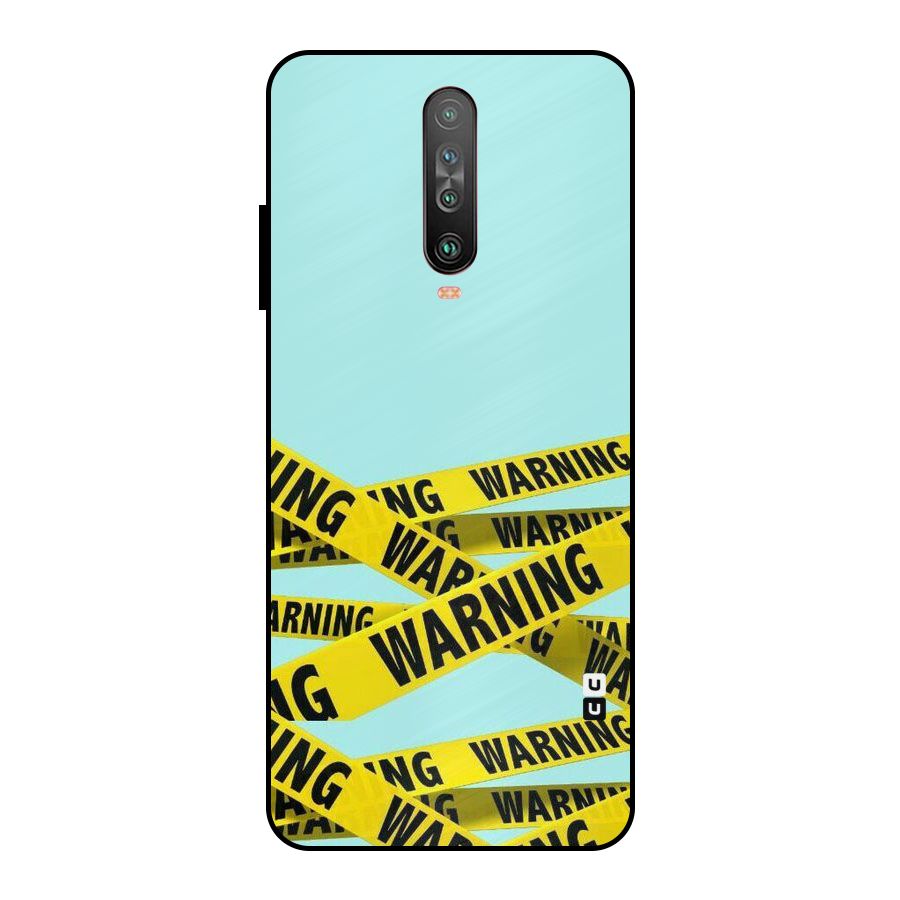 Warning Design Metal Back Case for Poco X2