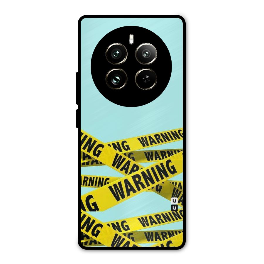 Warning Design Metal Back Case for Realme 12 Pro