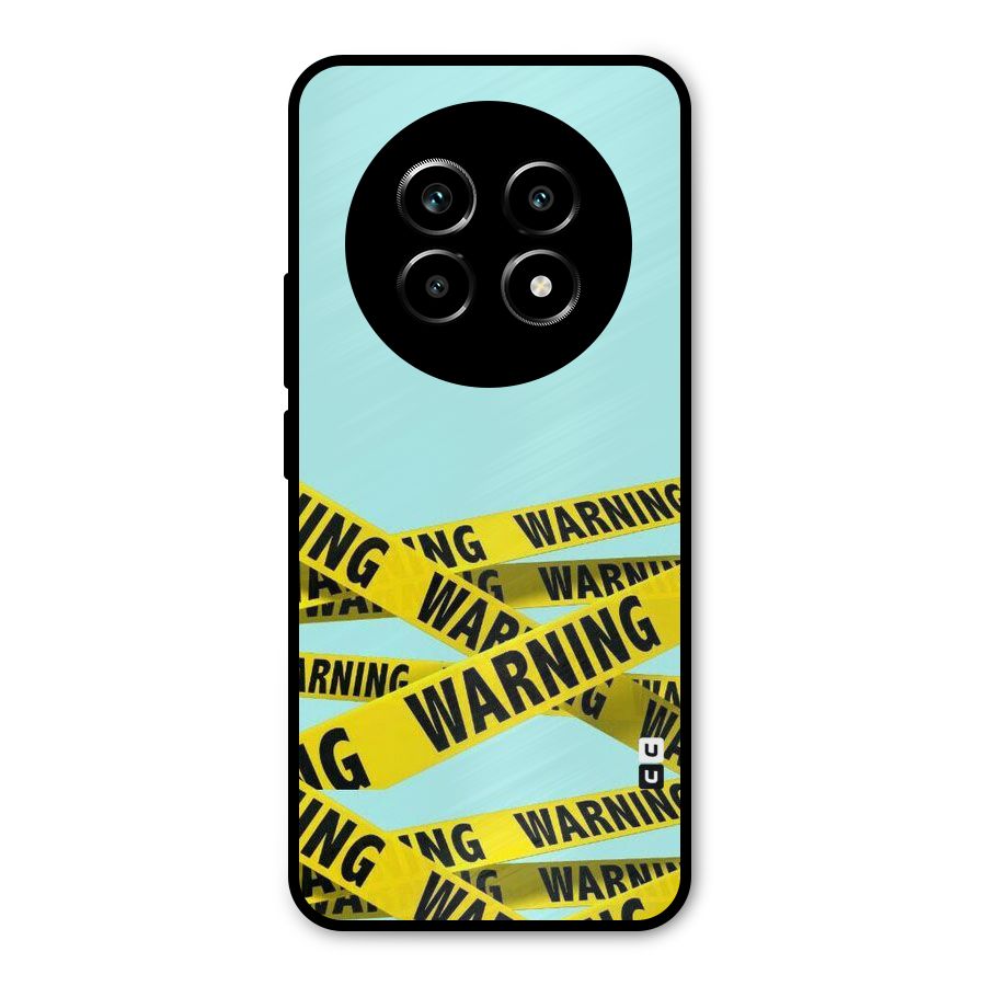Warning Design Metal Back Case for Realme 13 Pro