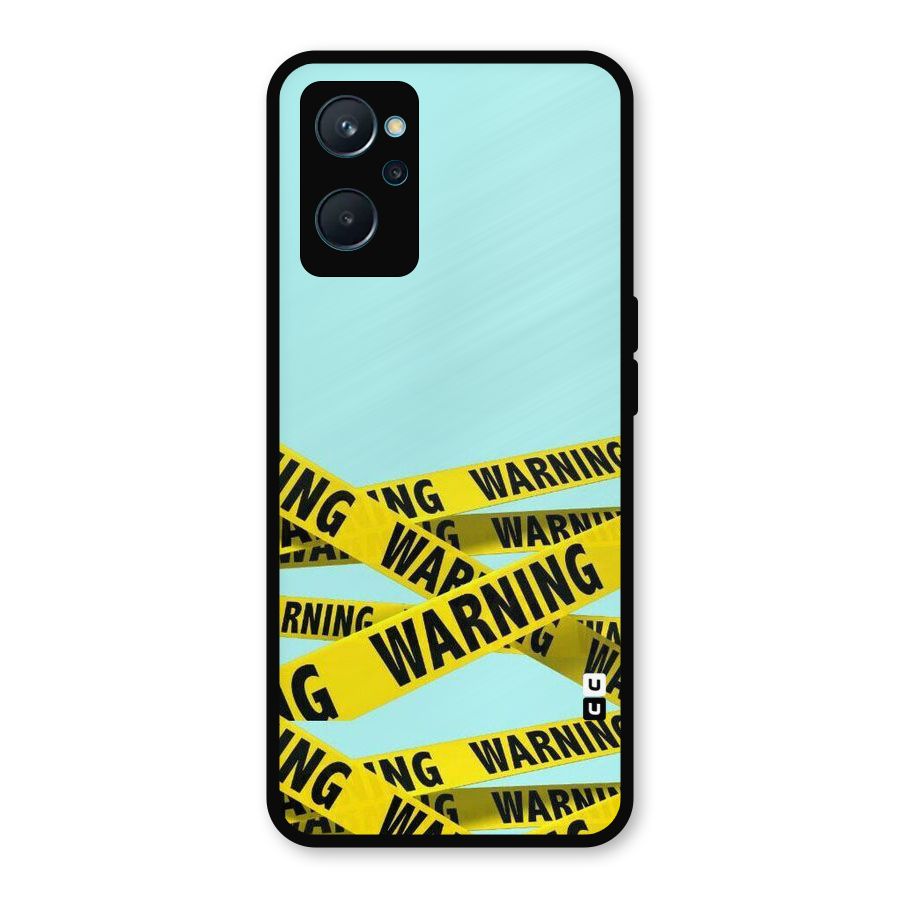 Warning Design Metal Back Case for Realme 9i