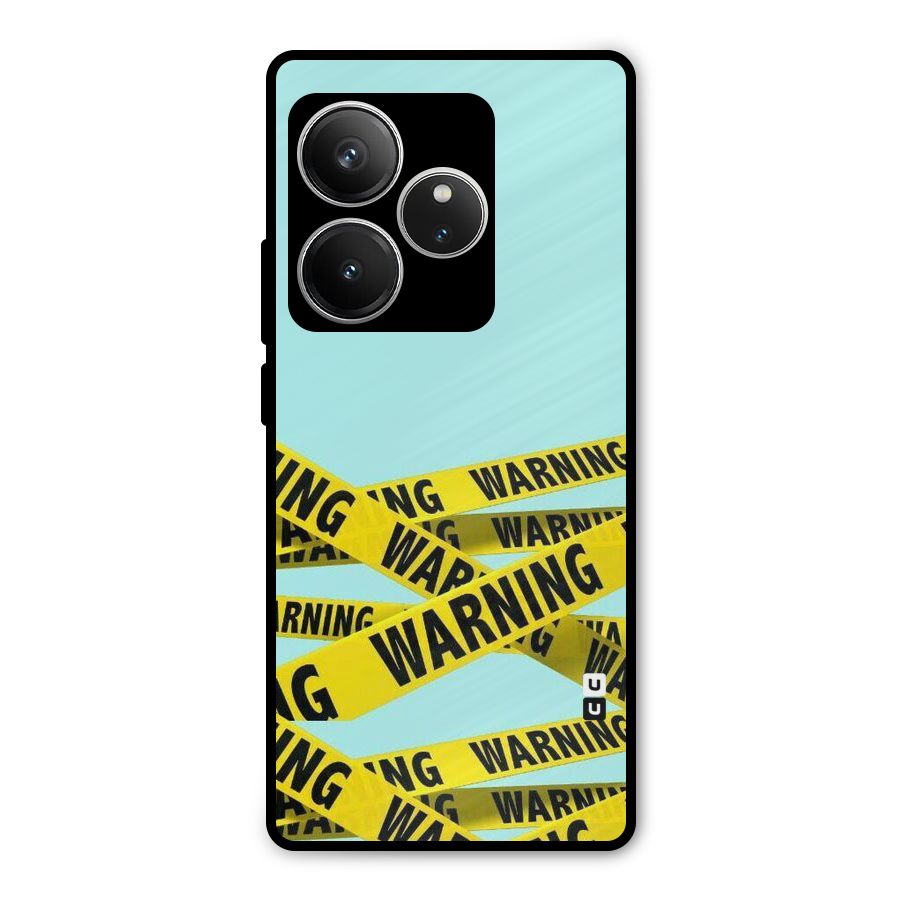 Warning Design Metal Back Case for Realme GT 6