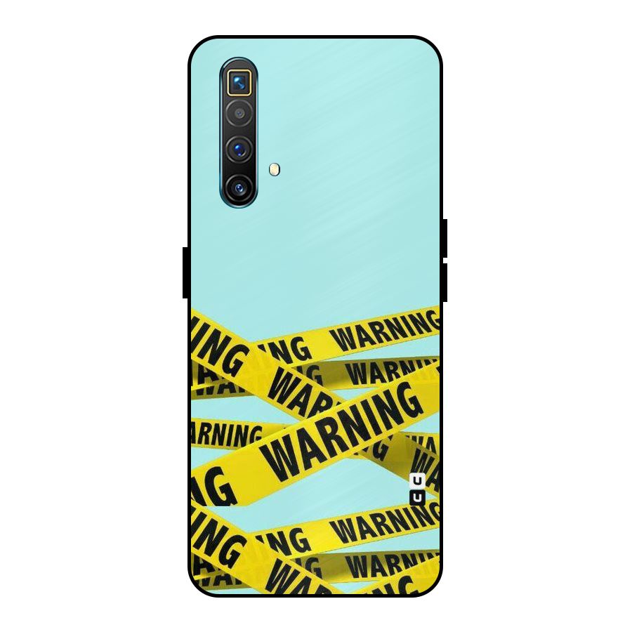 Warning Design Metal Back Case for Realme X3