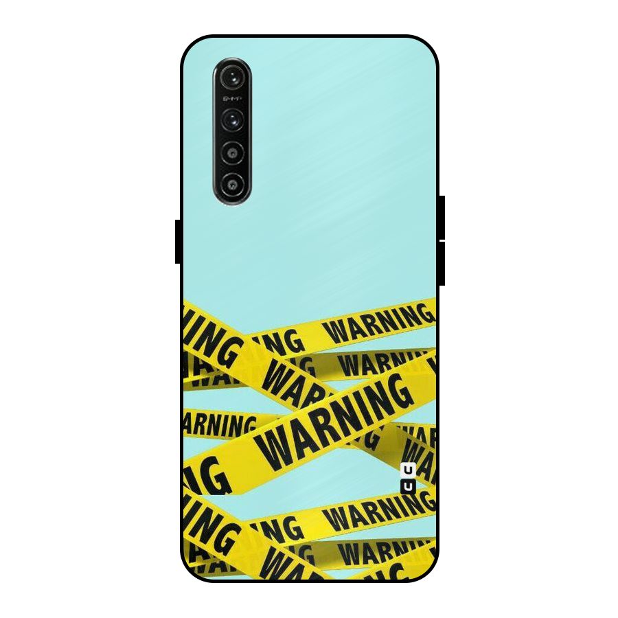 Warning Design Metal Back Case for Realme XT