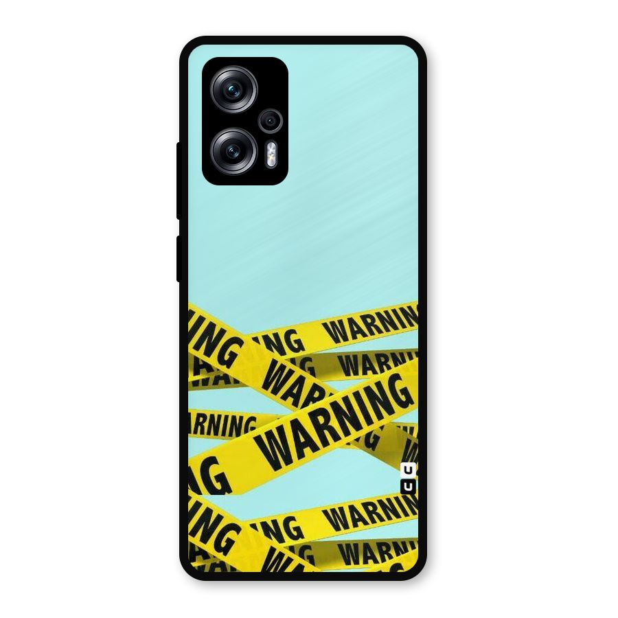 Warning Design Metal Back Case for Redmi K50i