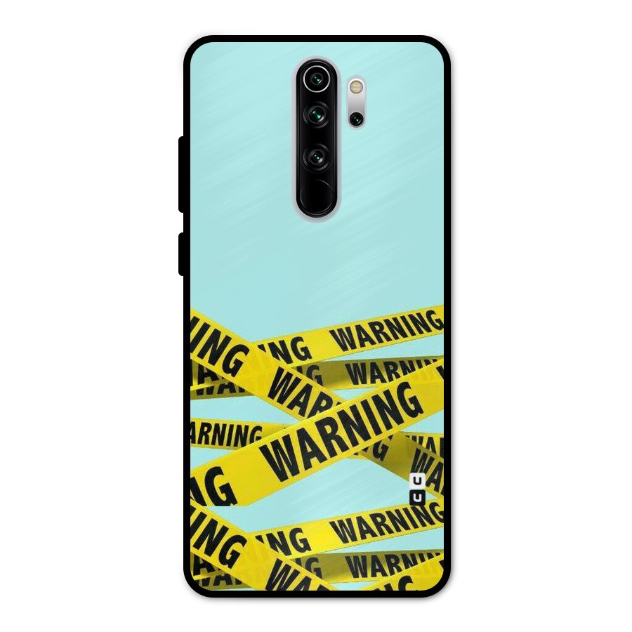 Warning Design Metal Back Case for Redmi Note 8 Pro