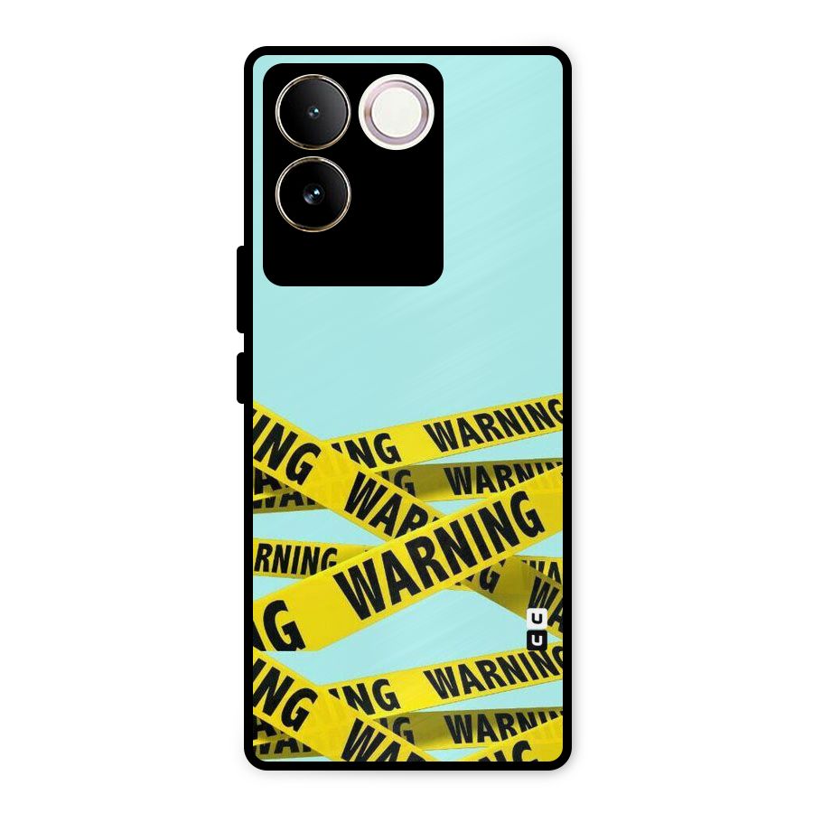 Warning Design Metal Back Case for Vivo T2 Pro