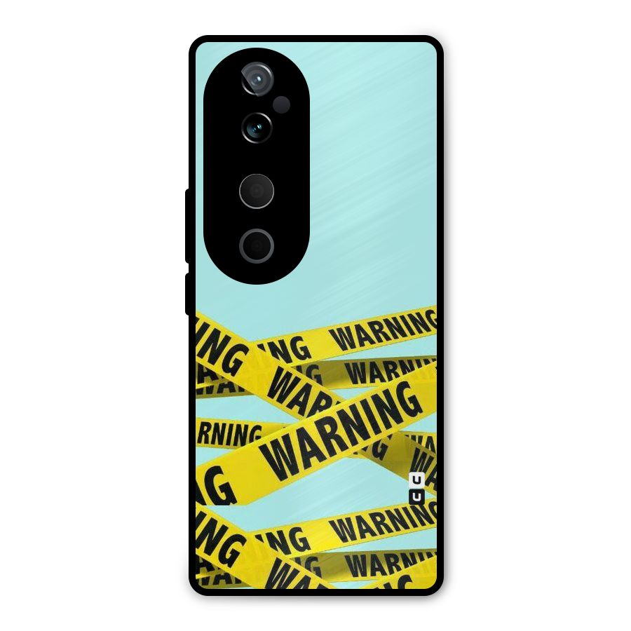 Warning Design Metal Back Case for Vivo T3 Ultra