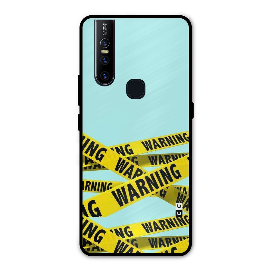 Warning Design Metal Back Case for Vivo V15