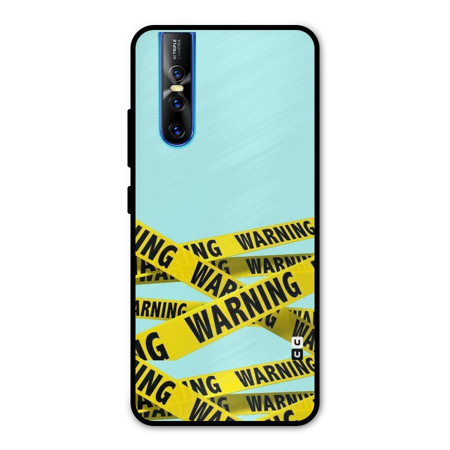 Warning Design Metal Back Case for Vivo V15 Pro