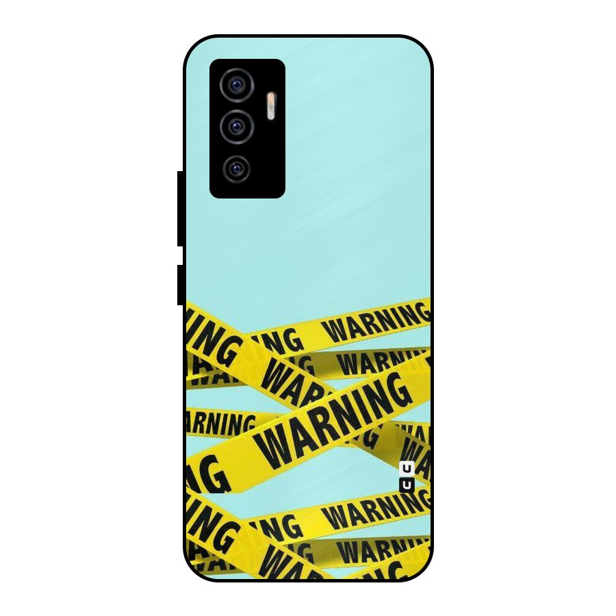 Warning Design Metal Back Case for Vivo V23e