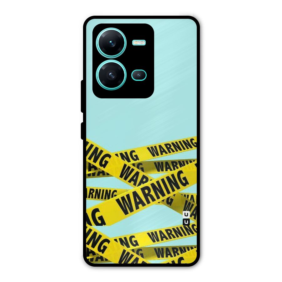 Warning Design Metal Back Case for Vivo V25