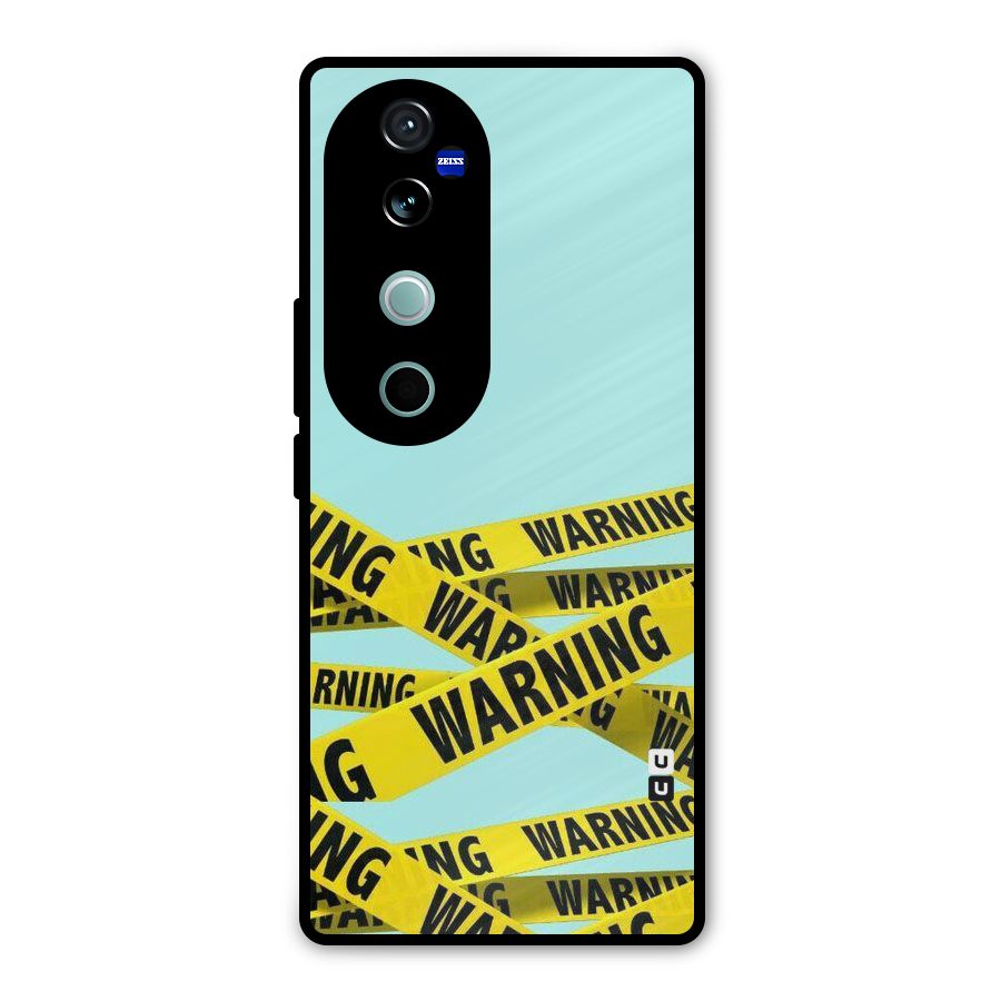 Warning Design Metal Back Case for Vivo V40 Pro