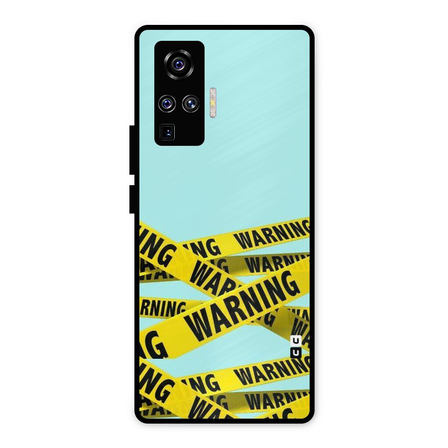 Warning Design Metal Back Case for Vivo X50 Pro