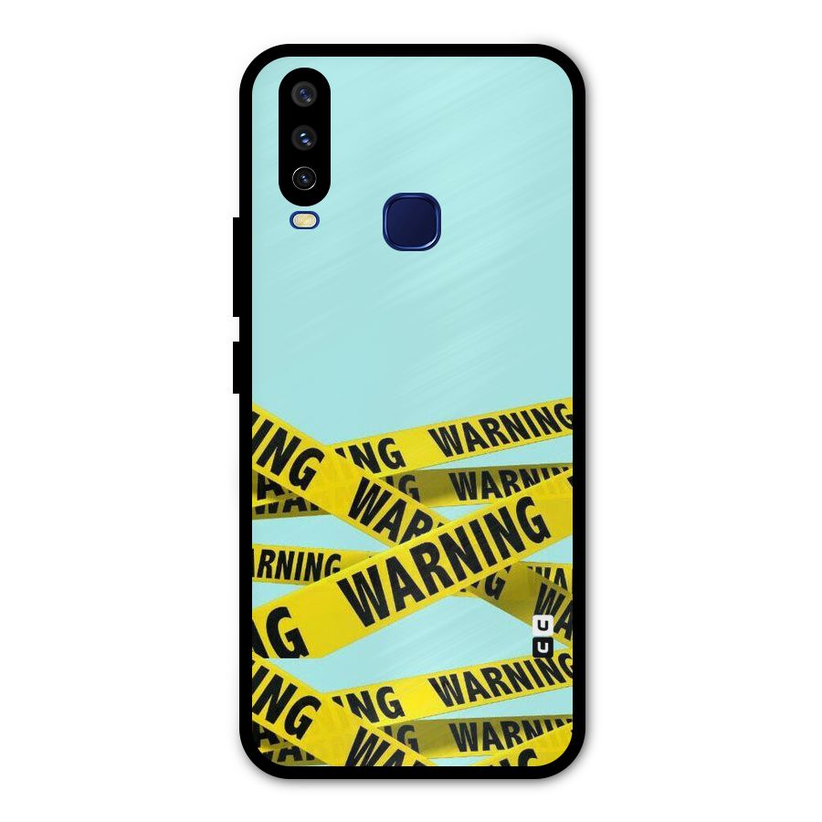 Warning Design Metal Back Case for Vivo Y15