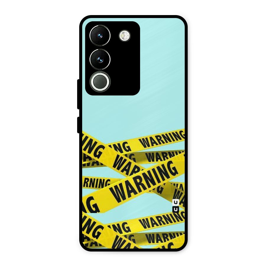 Warning Design Metal Back Case for Vivo Y200