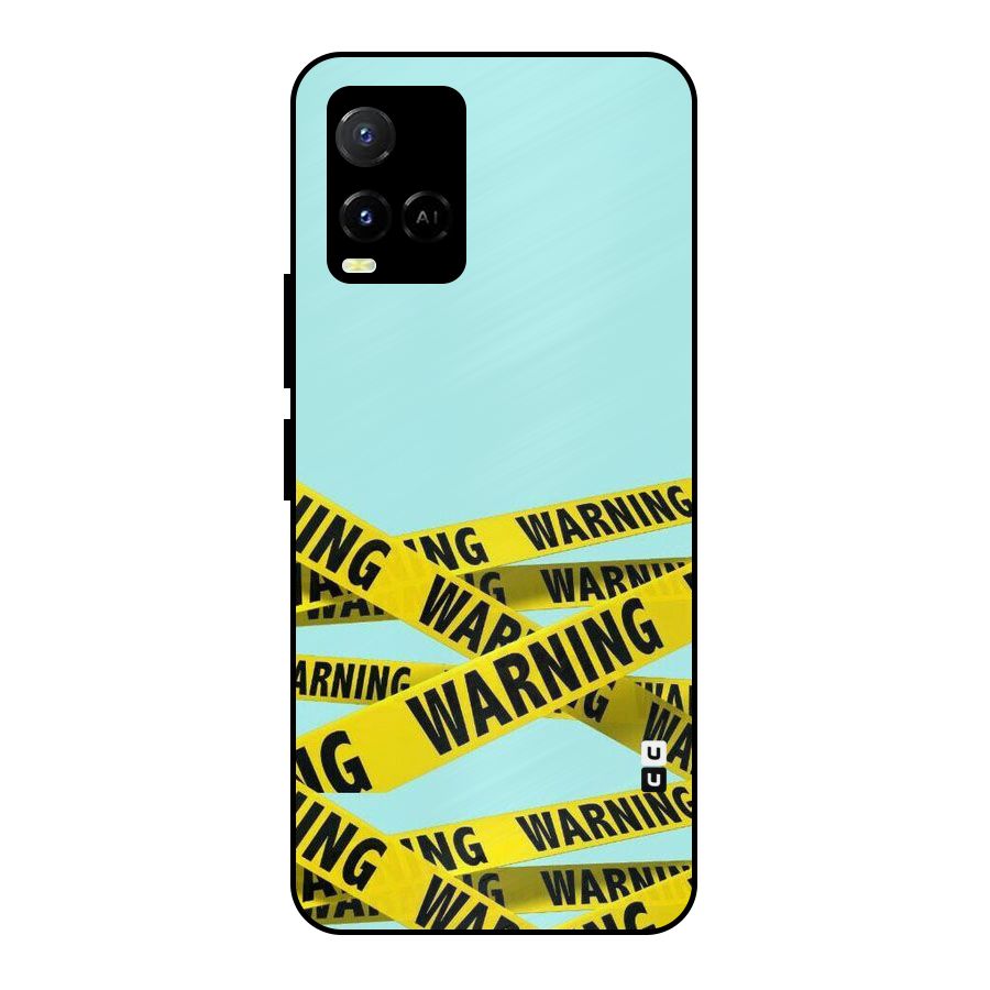 Warning Design Metal Back Case for Vivo Y21T
