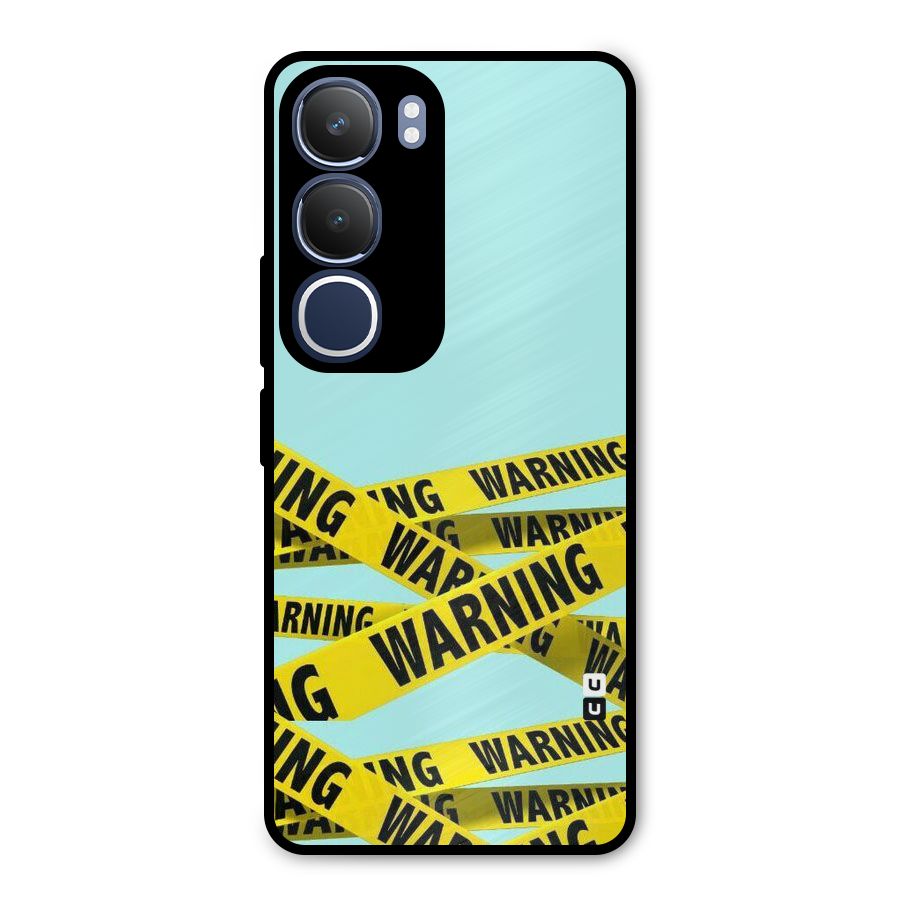 Warning Design Metal Back Case for Vivo Y29