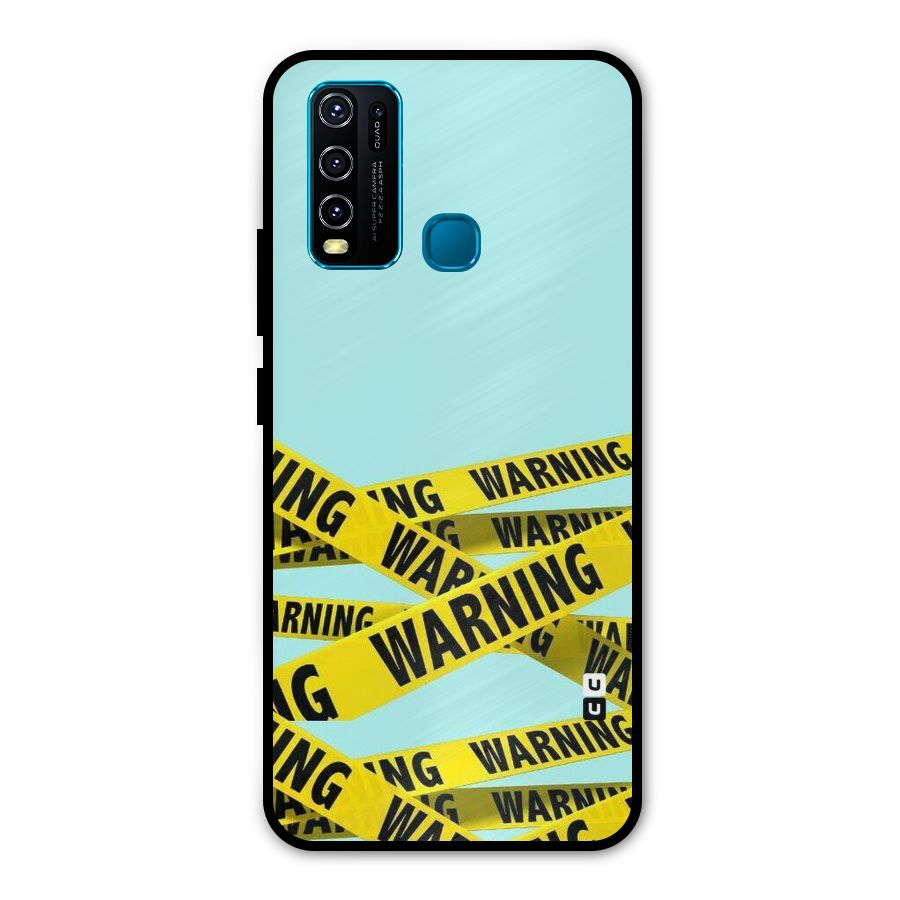 Warning Design Metal Back Case for Vivo Y30