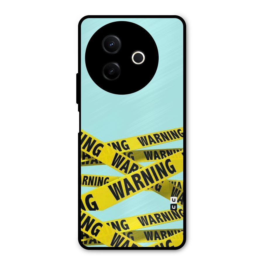Warning Design Metal Back Case for Vivo Y39