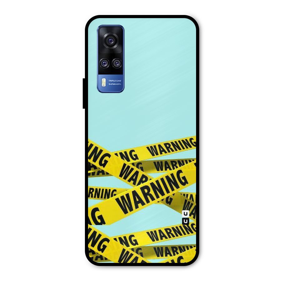 Warning Design Metal Back Case for Vivo Y51A