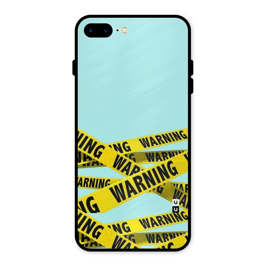 Warning Design Metal Back Case for iPhone 8 Plus