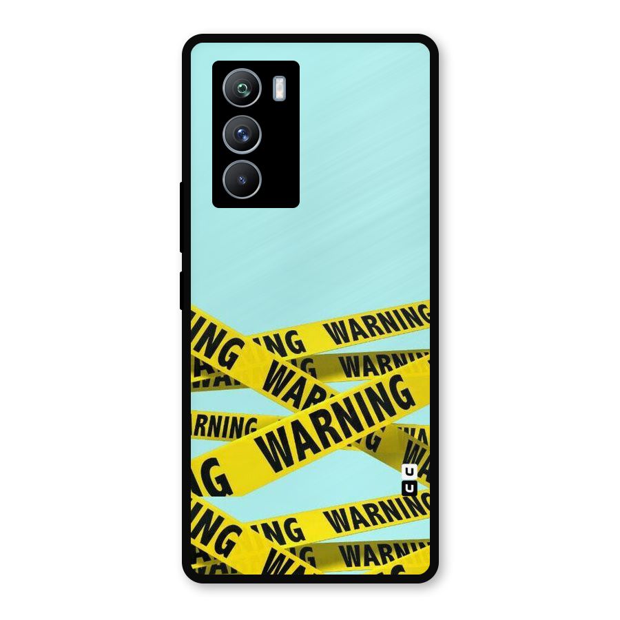 Warning Design Metal Back Case for iQOO 9 SE