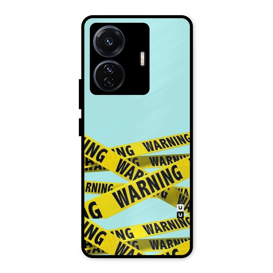Warning Design Metal Back Case for iQOO Z6