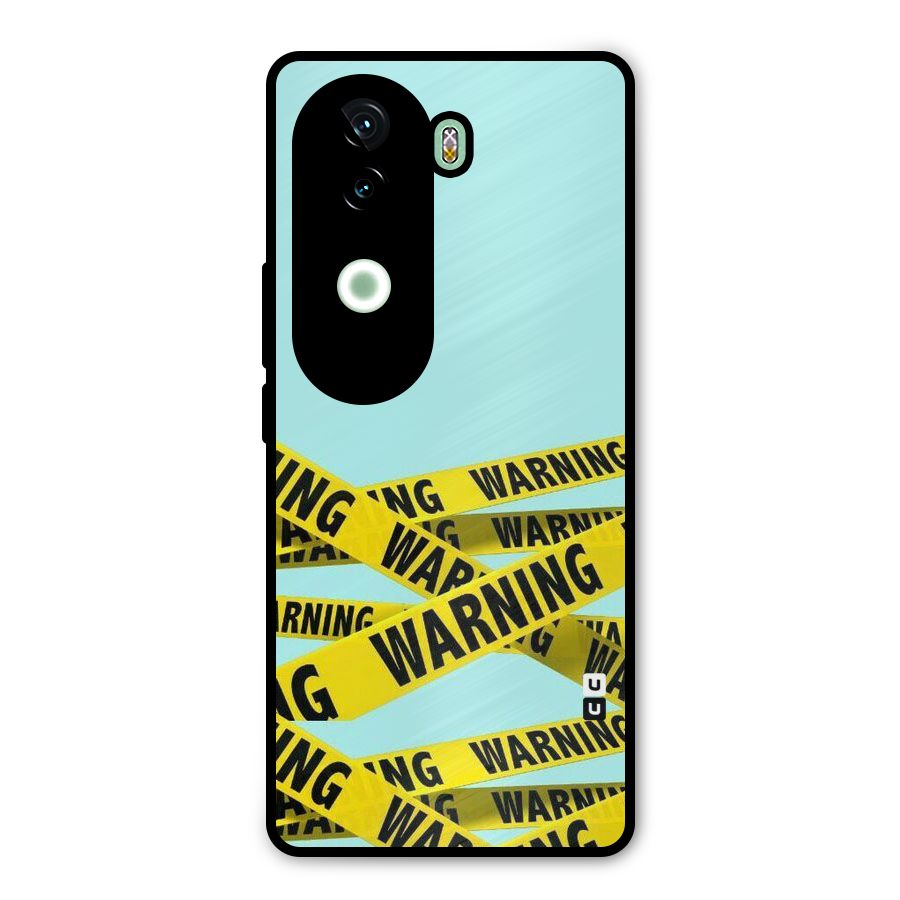 Warning Design Metal Back Case for iQOO Z9s