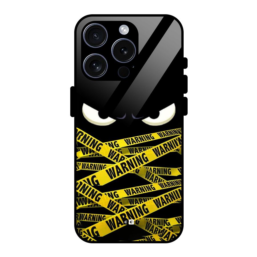 Warning Eyes Glass Back Case for iPhone 15 Pro