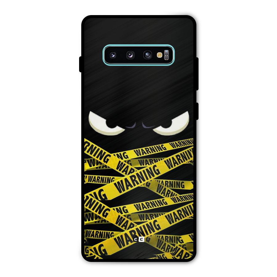 Warning Eyes Metal Back Case for Galaxy S10 Plus