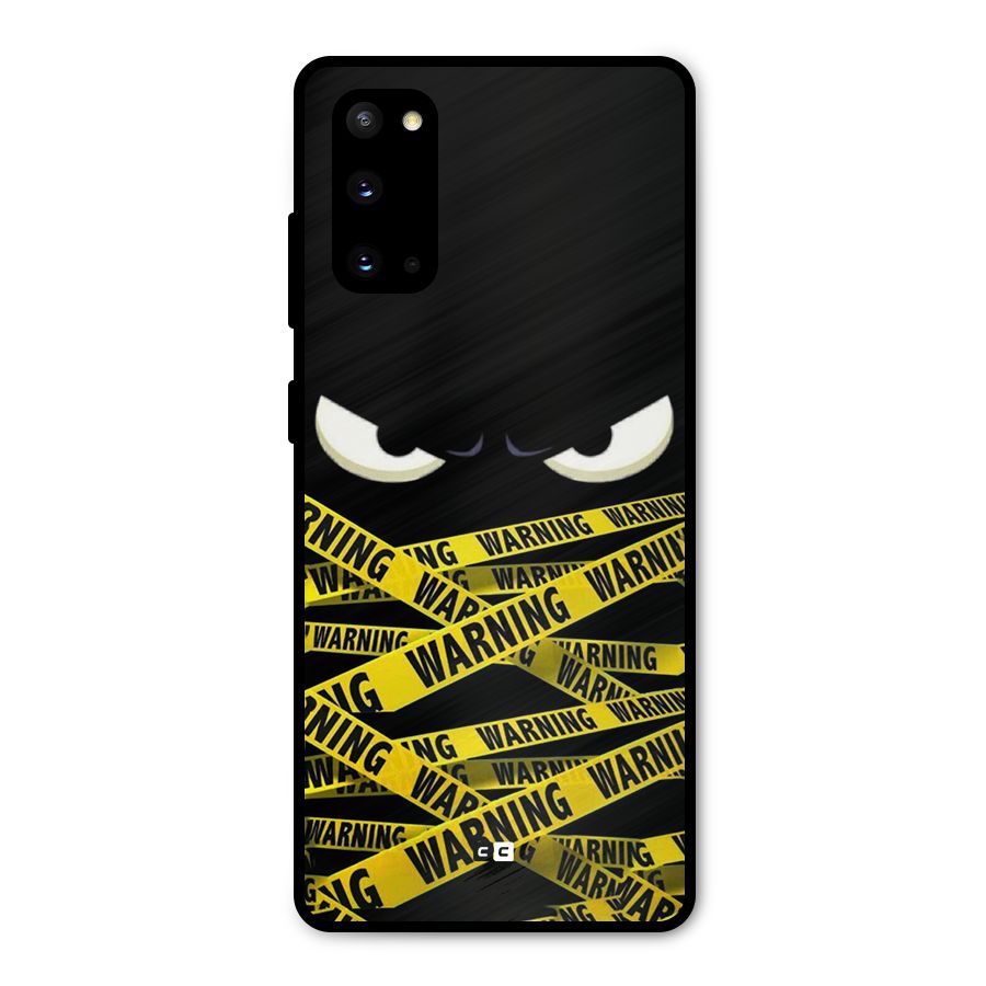 Warning Eyes Metal Back Case for Galaxy S20