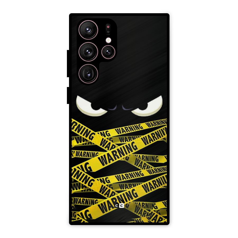 Warning Eyes Metal Back Case for Galaxy S22 Ultra 5G